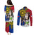 Philippines Lapu-Lapu Couples Matching Puletasi and Long Sleeve Button Shirt Filipino Sun Tattoo With Yakan Pattern - Wonder Print Shop