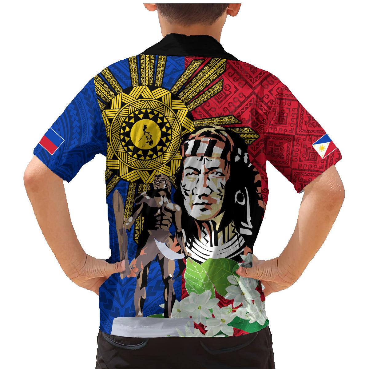 Philippines Lapu-Lapu Family Matching Mermaid Dress and Hawaiian Shirt Filipino Sun Tattoo With Yakan Pattern - Wonder Print Shop