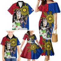 Philippines Lapu-Lapu Family Matching Mermaid Dress and Hawaiian Shirt Filipino Sun Tattoo With Yakan Pattern - Wonder Print Shop