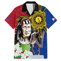 Philippines Lapu-Lapu Family Matching Short Sleeve Bodycon Dress and Hawaiian Shirt Filipino Sun Tattoo With Yakan Pattern - Wonder Print Shop