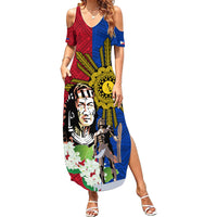 Philippines Lapu-Lapu Family Matching Summer Maxi Dress and Hawaiian Shirt Filipino Sun Tattoo With Yakan Pattern - Wonder Print Shop