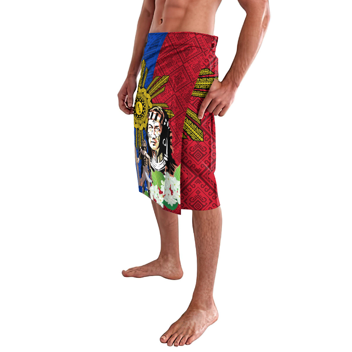 Philippines Lapu-Lapu Lavalava Filipino Sun Tattoo With Yakan Pattern - Wonder Print Shop