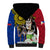 Philippines Lapu-Lapu Sherpa Hoodie Filipino Sun Tattoo With Yakan Pattern - Wonder Print Shop