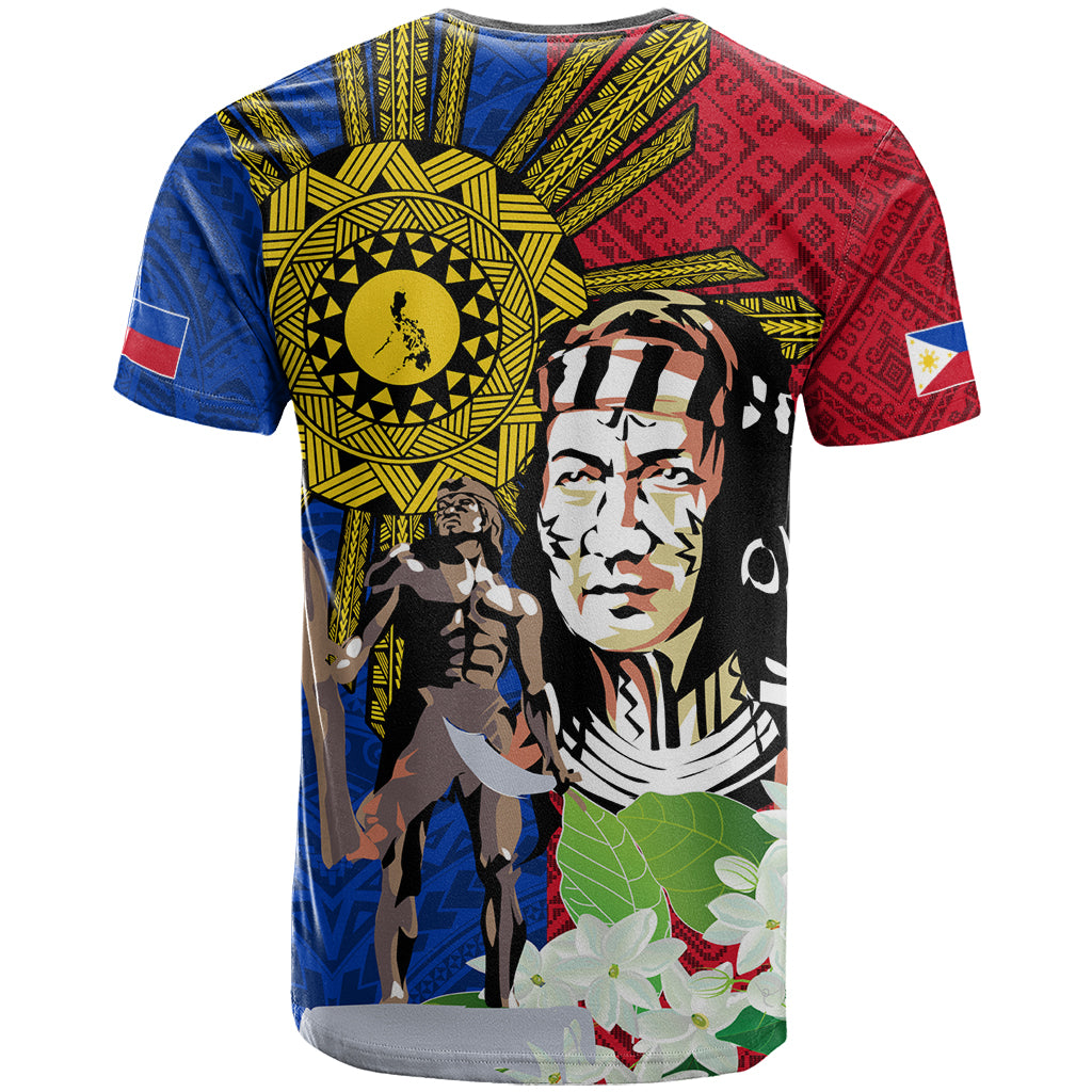 Philippines Lapu-Lapu T Shirt Filipino Sun Tattoo With Yakan Pattern - Wonder Print Shop