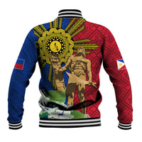 Philippines Lapu Lapu King Jasmine Flowers Baseball Jacket Filipino Sun Tattoo - Wonder Print Shop