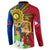 Philippines Lapu Lapu King Jasmine Flowers Button Sweatshirt Filipino Sun Tattoo - Wonder Print Shop