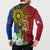 Philippines Lapu Lapu King Jasmine Flowers Button Sweatshirt Filipino Sun Tattoo - Wonder Print Shop