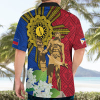 Philippines Lapu Lapu King Jasmine Flowers Hawaiian Shirt Filipino Sun Tattoo - Wonder Print Shop