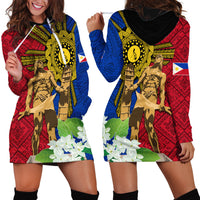 Philippines Lapu Lapu King Jasmine Flowers Hoodie Dress Filipino Sun Tattoo - Wonder Print Shop