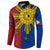 Philippines Sun Batok Tattoo Button Sweatshirt Polynesian and Yakan Pattern - Wonder Print Shop