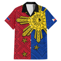 Philippines Sun Batok Tattoo Family Matching Mermaid Dress and Hawaiian Shirt Polynesian and Yakan Pattern - Wonder Print Shop