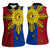 Philippines Sun Batok Tattoo Women Sleeveless Polo Shirt Polynesian and Yakan Pattern - Wonder Print Shop