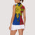 Philippines Sun Batok Tattoo Women Sleeveless Polo Shirt Polynesian and Yakan Pattern - Wonder Print Shop