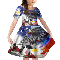 Philippines and American Together Family Matching Mermaid Dress and Hawaiian Shirt Filipino Lapulapu and Bald Eagle - Wonder Print Shop