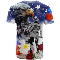 Philippines and American Together T Shirt Filipino Lapulapu and Bald Eagle - Wonder Print Shop