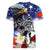 Philippines and American Together Women V-Neck T-Shirt Filipino Lapulapu and Bald Eagle - Wonder Print Shop
