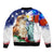 Philippines and American Together Sleeve Zip Bomber Jacket Filipino Eagle and Statue of Liberty - Wonder Print Shop