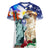 Philippines and American Together Women V-Neck T-Shirt Filipino Eagle and Statue of Liberty - Wonder Print Shop