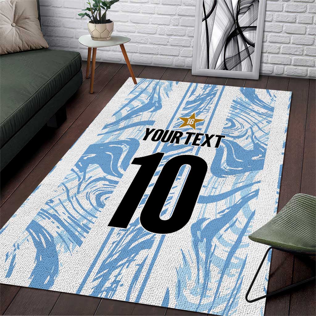 Custom Argentina Champion Football 2024 Area Rug La Albiceleste Campeon de America - Wonder Print Shop