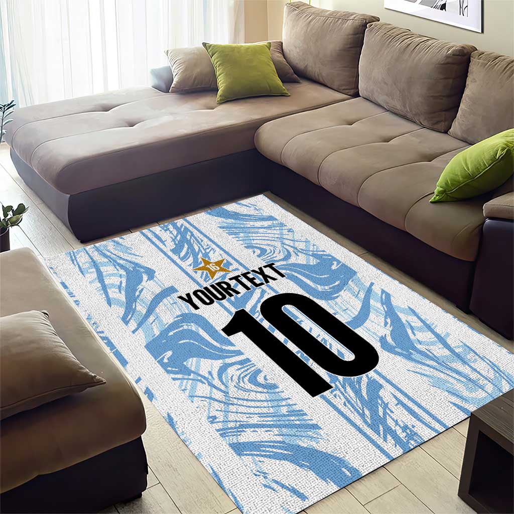 Custom Argentina Champion Football 2024 Area Rug La Albiceleste Campeon de America - Wonder Print Shop