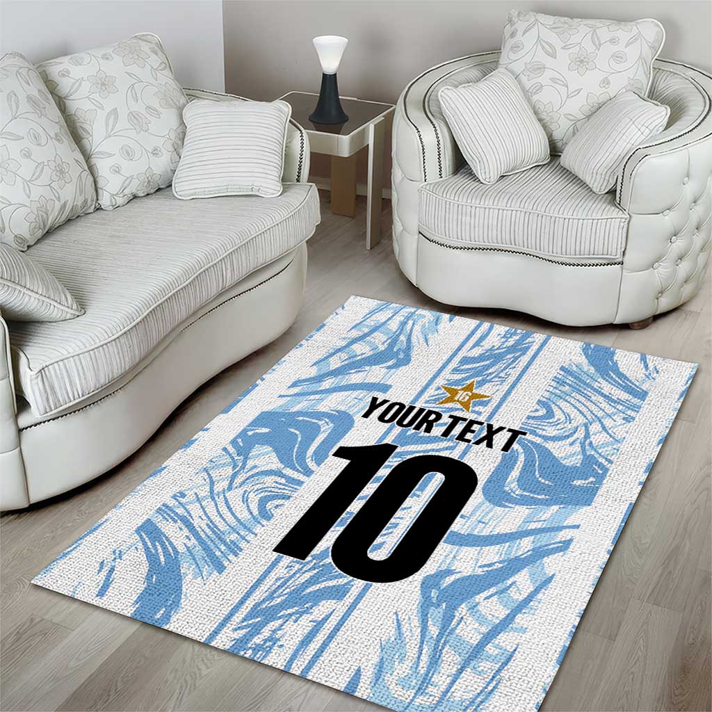 Custom Argentina Champion Football 2024 Area Rug La Albiceleste Campeon de America - Wonder Print Shop