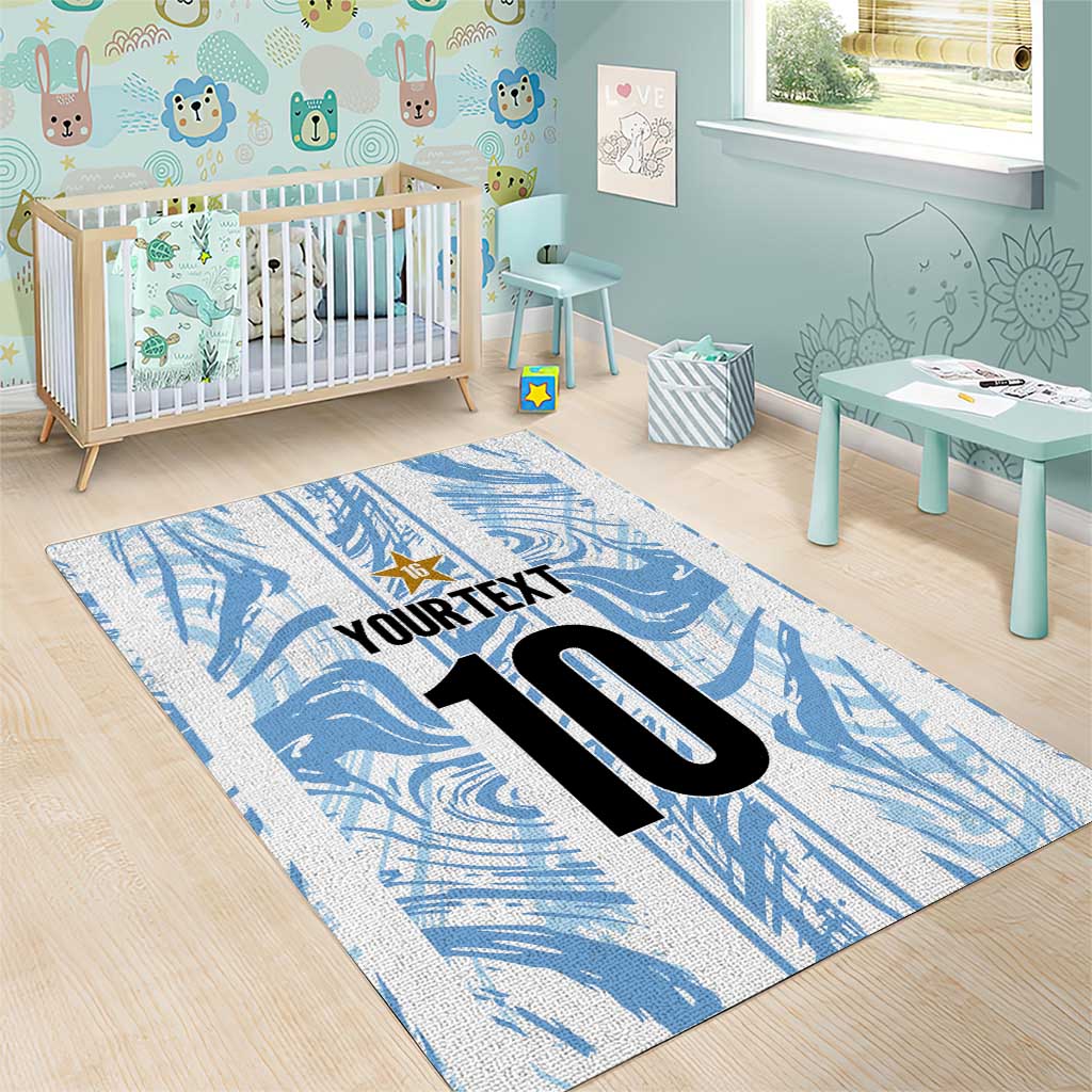 Custom Argentina Champion Football 2024 Area Rug La Albiceleste Campeon de America - Wonder Print Shop
