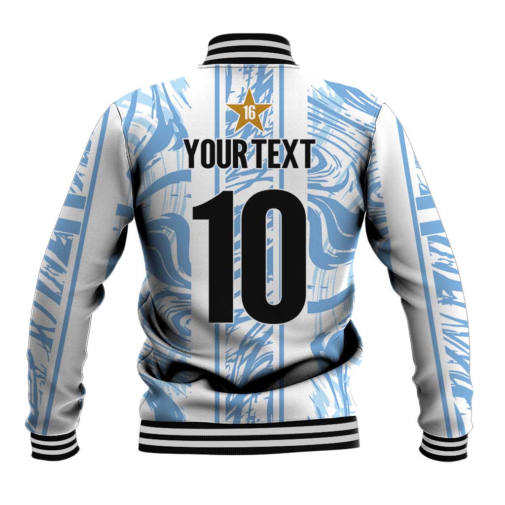 Custom Argentina Champion Football 2024 Baseball Jacket La Albiceleste Campeon de America - Wonder Print Shop