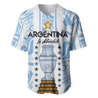 Custom Argentina Champion Football 2024 Baseball Jersey La Albiceleste Campeon de America - Wonder Print Shop