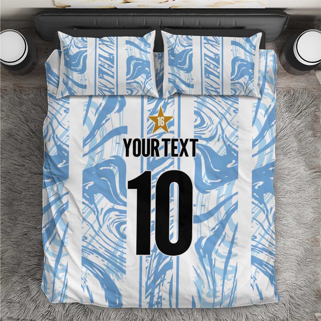 Custom Argentina Champion Football 2024 Bedding Set La Albiceleste Campeon de America - Wonder Print Shop