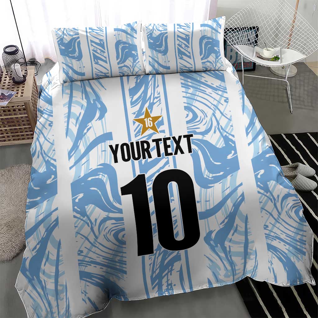 Custom Argentina Champion Football 2024 Bedding Set La Albiceleste Campeon de America - Wonder Print Shop