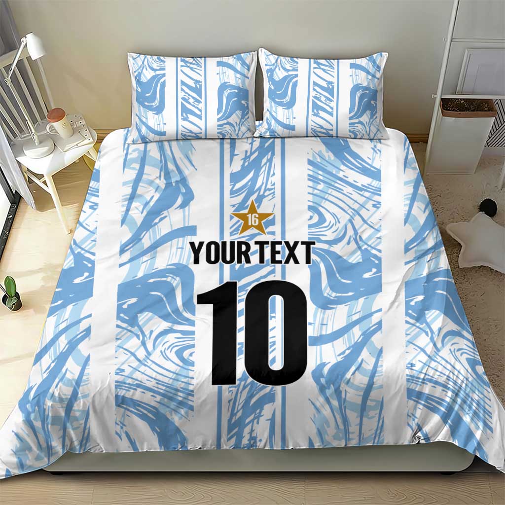 Custom Argentina Champion Football 2024 Bedding Set La Albiceleste Campeon de America - Wonder Print Shop