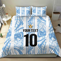 Custom Argentina Champion Football 2024 Bedding Set La Albiceleste Campeon de America - Wonder Print Shop