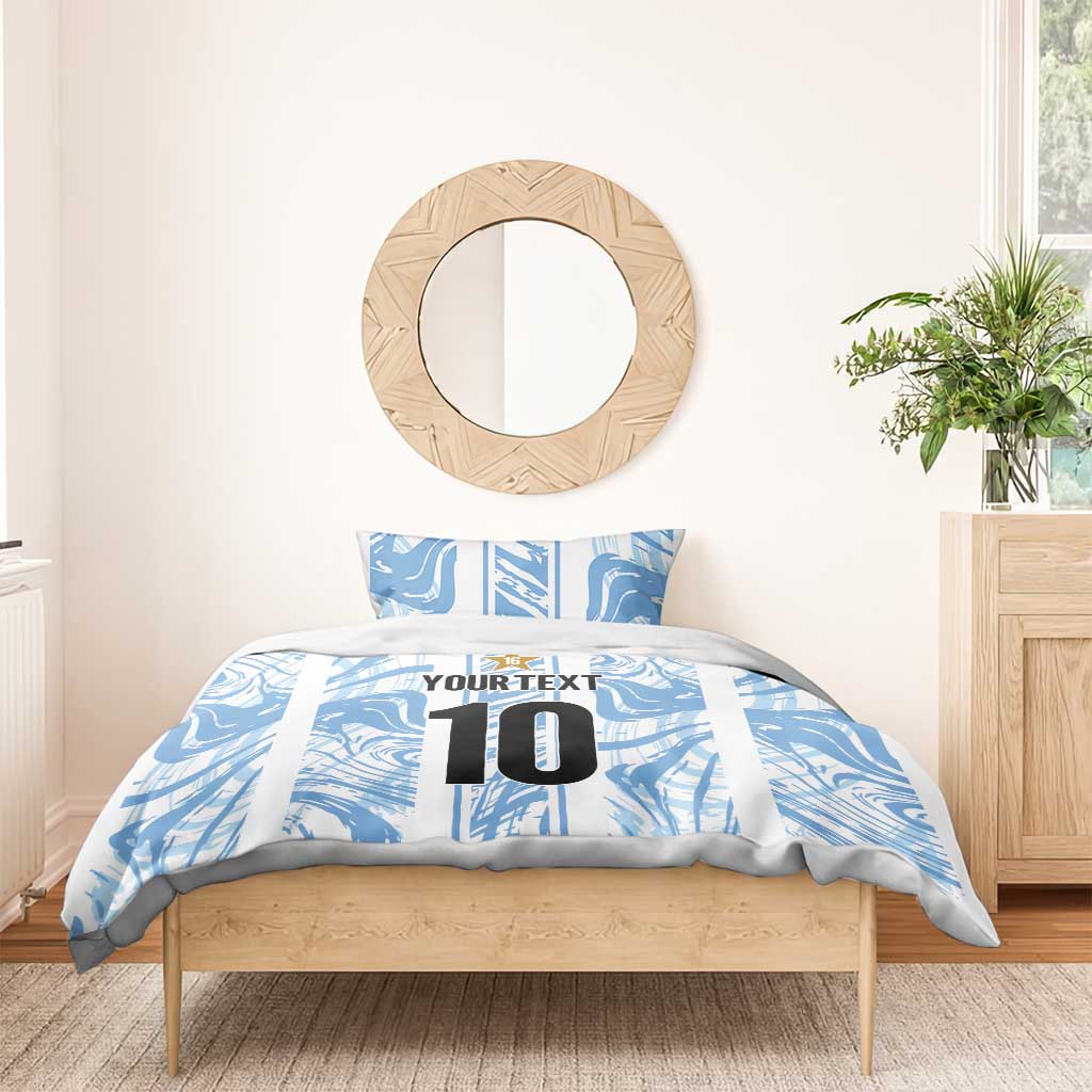 Custom Argentina Champion Football 2024 Bedding Set La Albiceleste Campeon de America - Wonder Print Shop