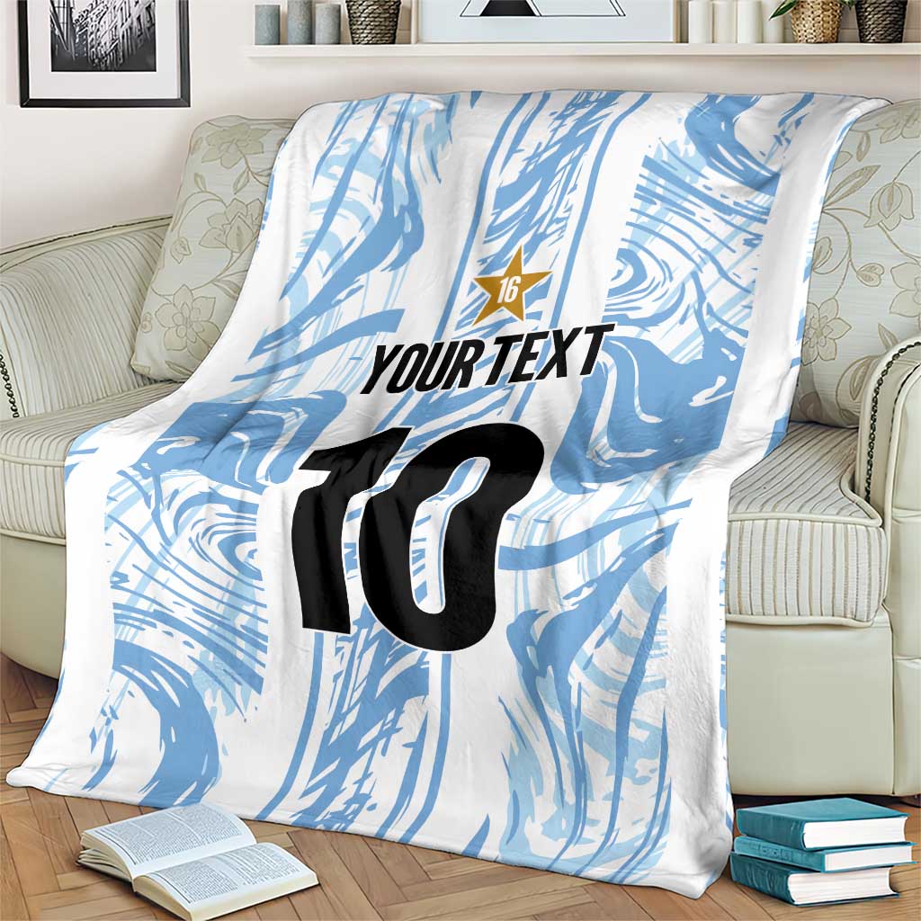 Custom Argentina Champion Football 2024 Blanket La Albiceleste Campeon de America