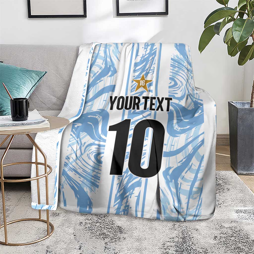 Custom Argentina Champion Football 2024 Blanket La Albiceleste Campeon de America