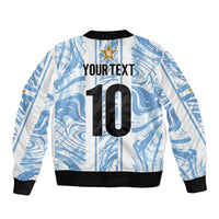 Custom Argentina Champion Football 2024 Bomber Jacket La Albiceleste Campeon de America - Wonder Print Shop