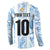 Custom Argentina Champion Football 2024 Button Sweatshirt La Albiceleste Campeon de America - Wonder Print Shop