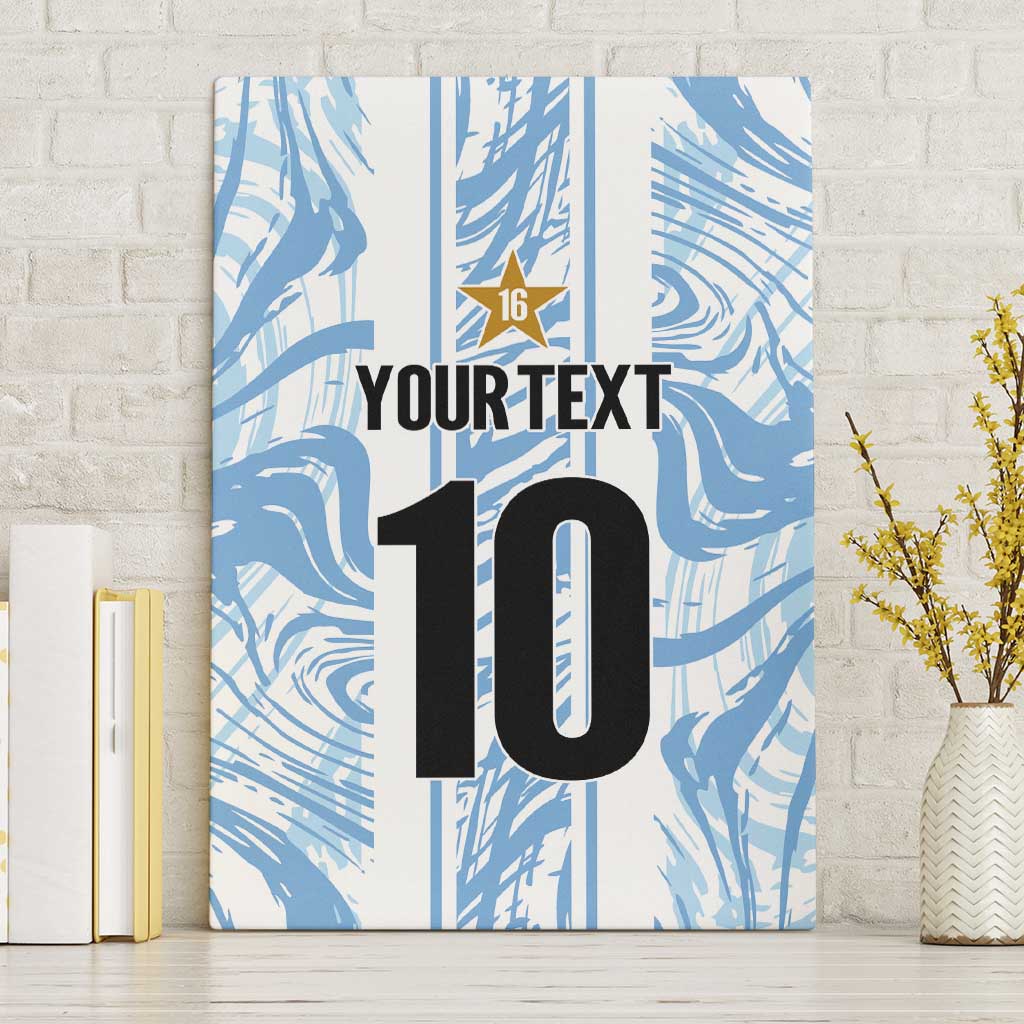 Custom Argentina Champion Football 2024 Canvas Wall Art La Albiceleste Campeon de America - Wonder Print Shop