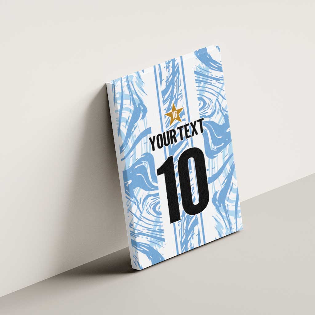 Custom Argentina Champion Football 2024 Canvas Wall Art La Albiceleste Campeon de America - Wonder Print Shop