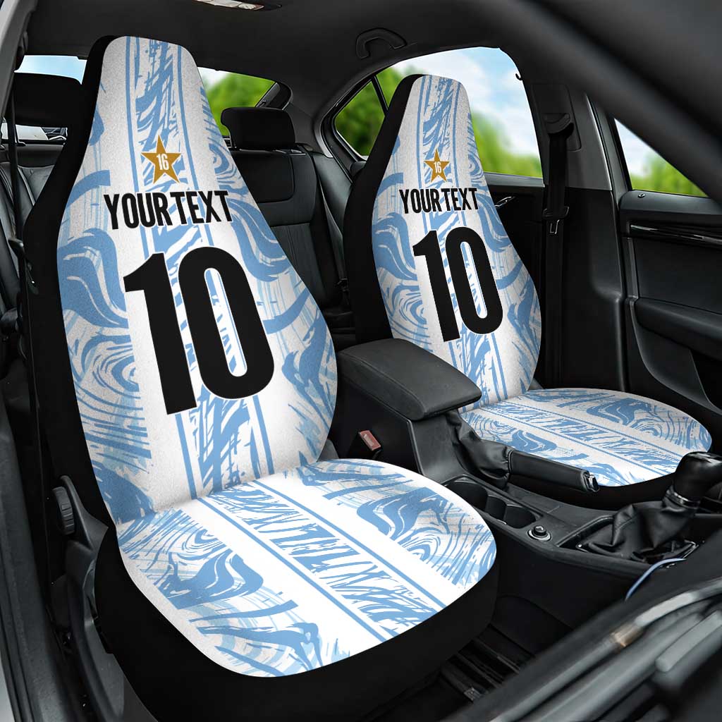 Custom Argentina Champion Football 2024 Car Seat Cover La Albiceleste Campeon de America - Wonder Print Shop