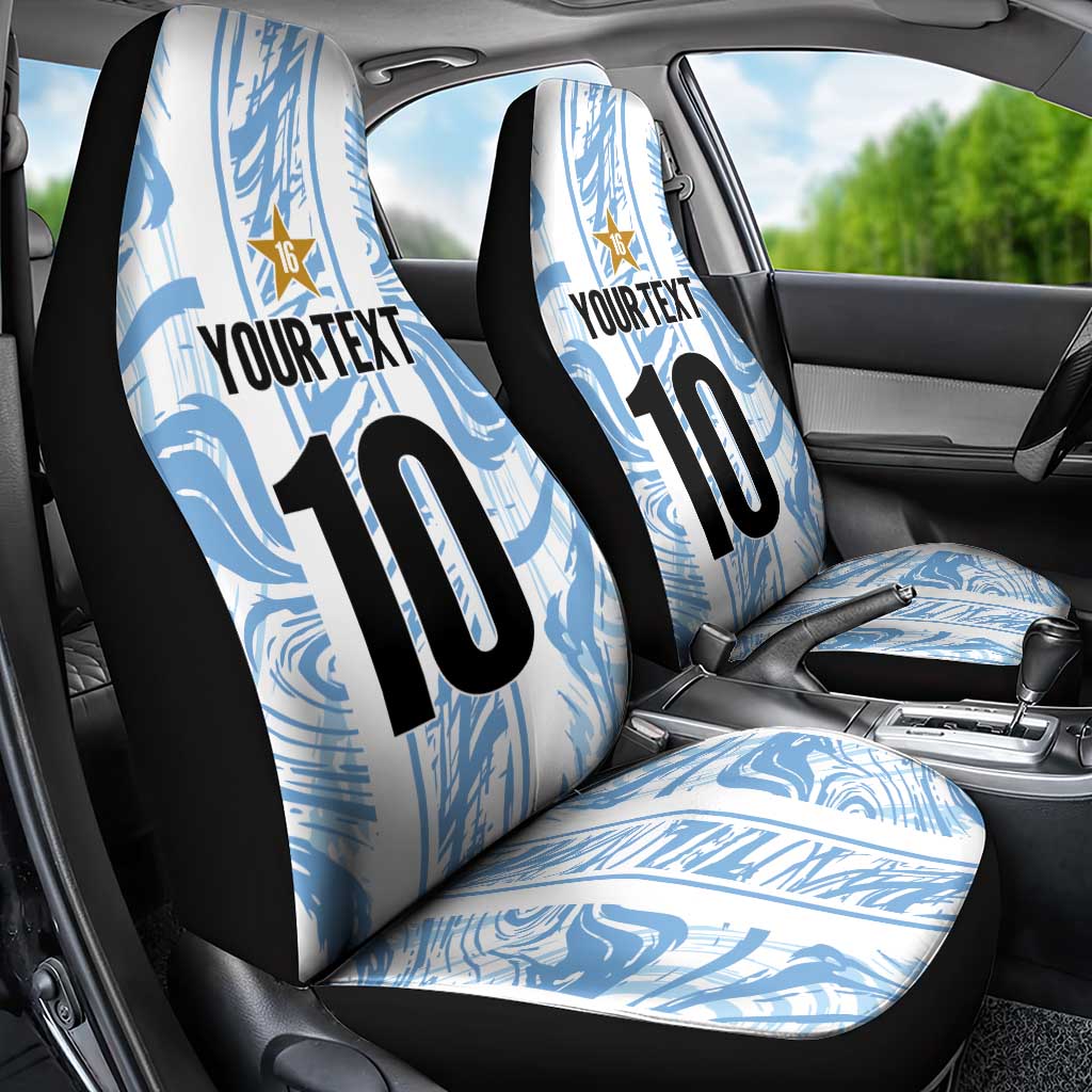 Custom Argentina Champion Football 2024 Car Seat Cover La Albiceleste Campeon de America - Wonder Print Shop