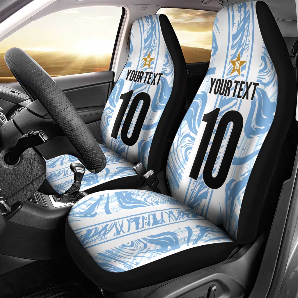 Custom Argentina Champion Football 2024 Car Seat Cover La Albiceleste Campeon de America - Wonder Print Shop