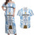Custom Argentina Champion Football 2024 Couples Matching Off Shoulder Maxi Dress and Hawaiian Shirt La Albiceleste Campeon de America - Wonder Print Shop