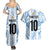 Custom Argentina Champion Football 2024 Couples Matching Summer Maxi Dress and Hawaiian Shirt La Albiceleste Campeon de America - Wonder Print Shop