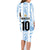 Custom Argentina Champion Football 2024 Family Matching Long Sleeve Bodycon Dress and Hawaiian Shirt La Albiceleste Campeon de America - Wonder Print Shop