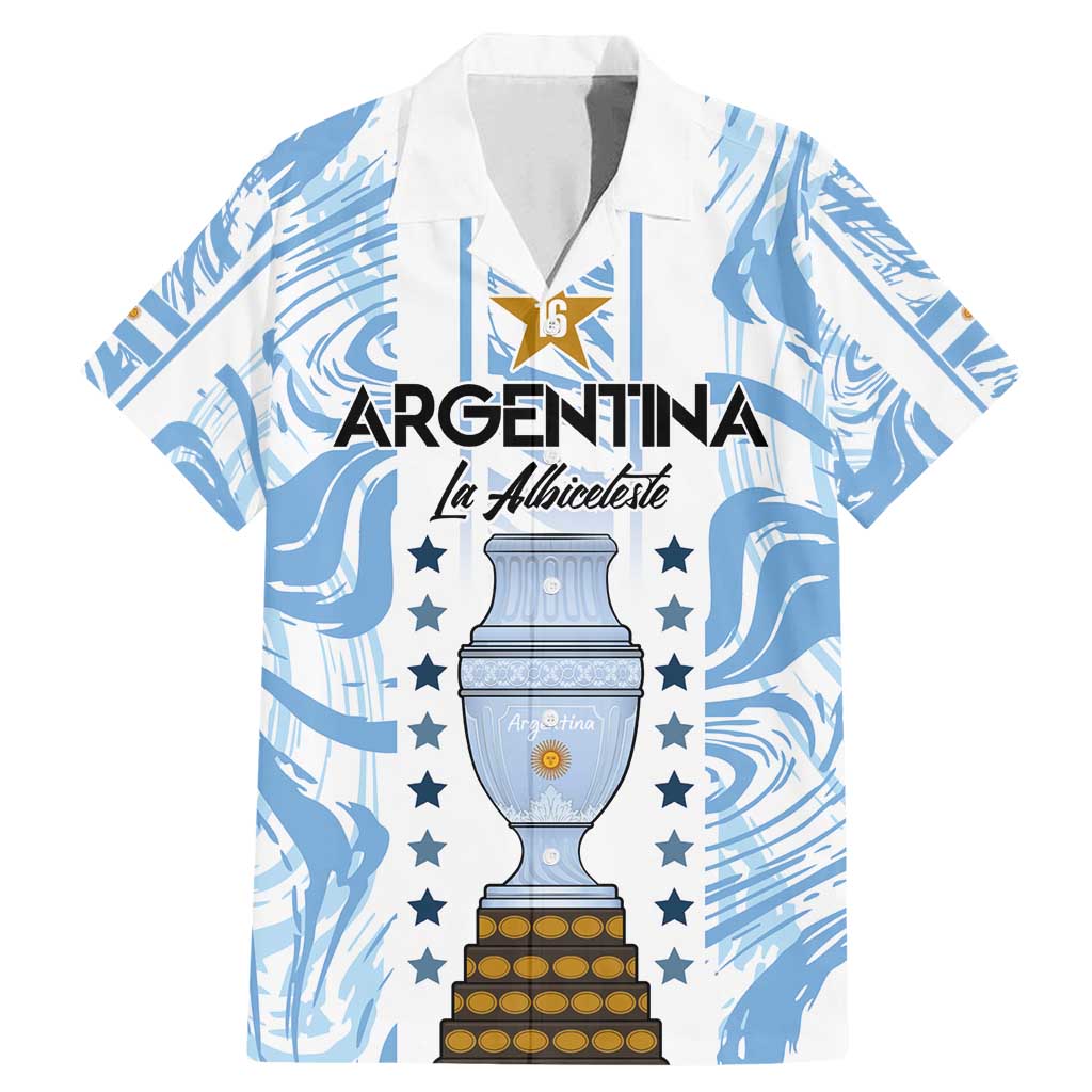 Custom Argentina Champion Football 2024 Family Matching Mermaid Dress and Hawaiian Shirt La Albiceleste Campeon de America - Wonder Print Shop