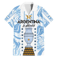 Custom Argentina Champion Football 2024 Family Matching Mermaid Dress and Hawaiian Shirt La Albiceleste Campeon de America - Wonder Print Shop