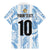 Custom Argentina Champion Football 2024 Family Matching Mermaid Dress and Hawaiian Shirt La Albiceleste Campeon de America - Wonder Print Shop