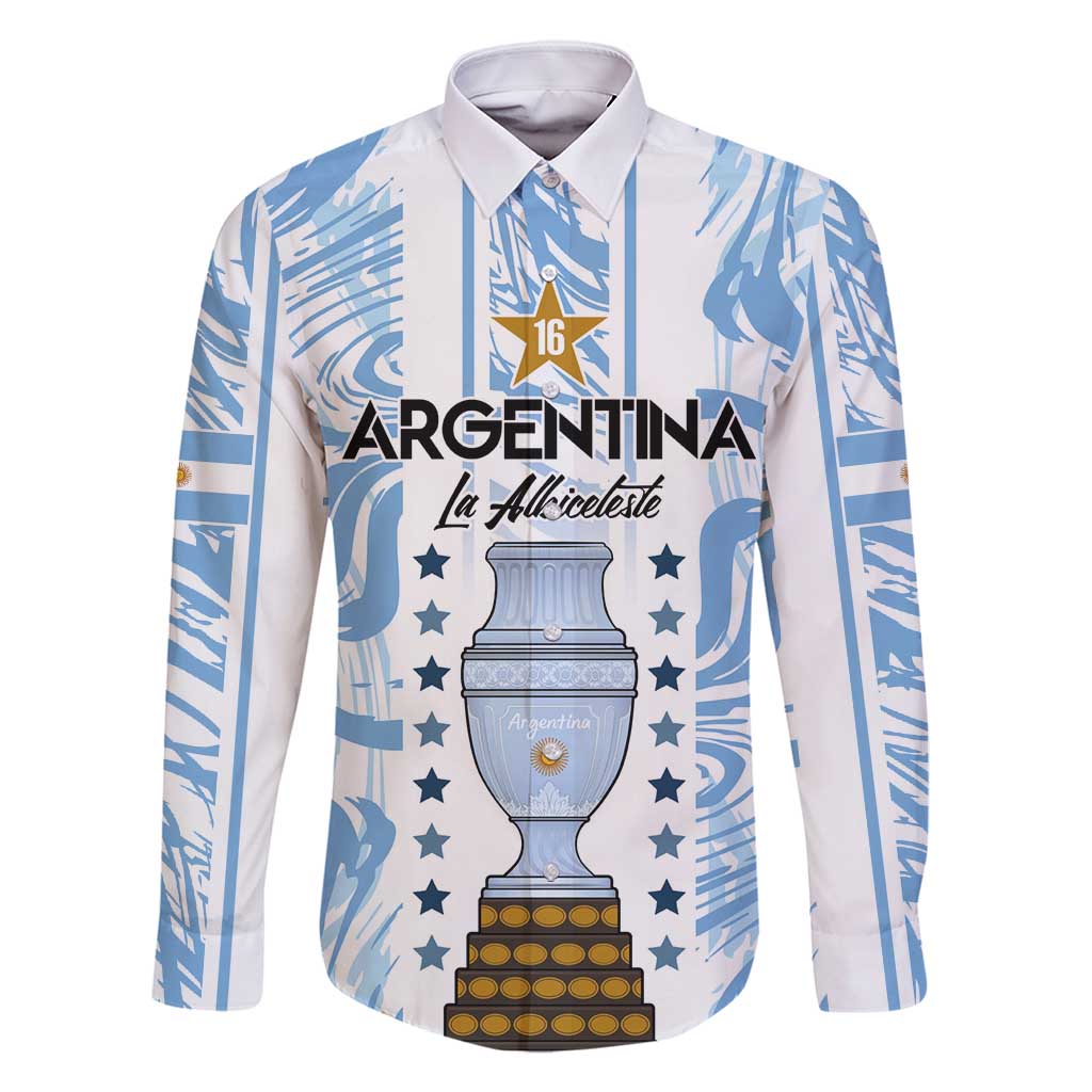 Custom Argentina Champion Football 2024 Family Matching Mermaid Dress and Hawaiian Shirt La Albiceleste Campeon de America - Wonder Print Shop