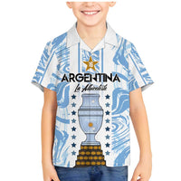 Custom Argentina Champion Football 2024 Family Matching Mermaid Dress and Hawaiian Shirt La Albiceleste Campeon de America - Wonder Print Shop